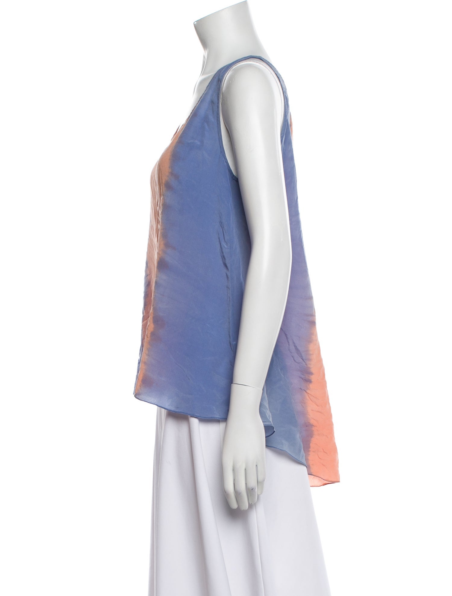 Sandro Silk Tie-Dye Print Top