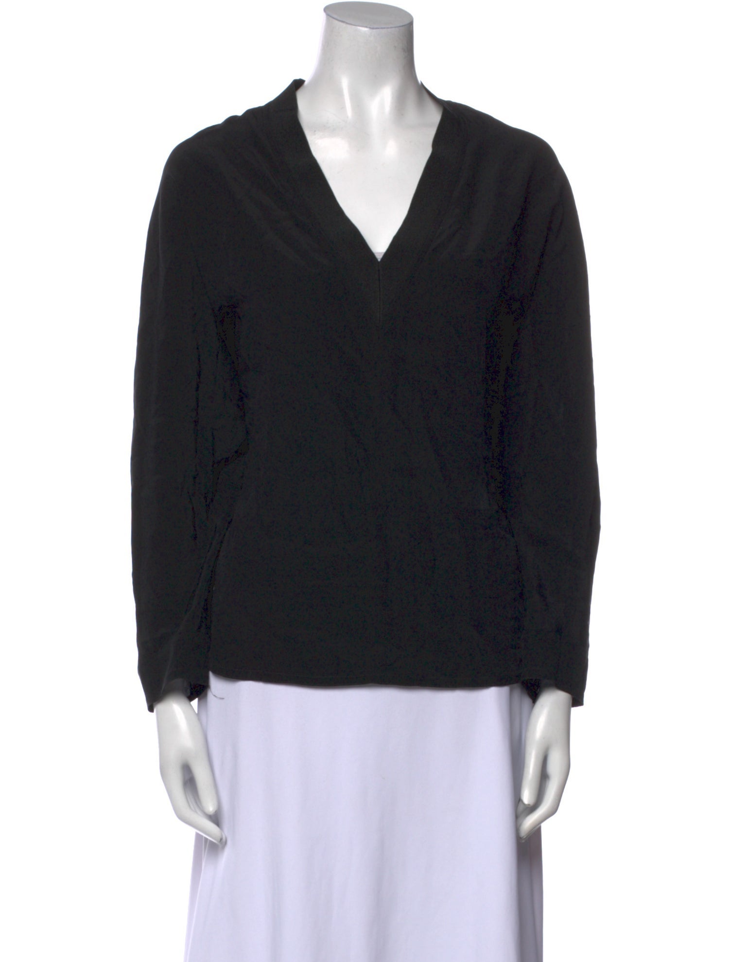 Sandro Silk V-Neck Blouse