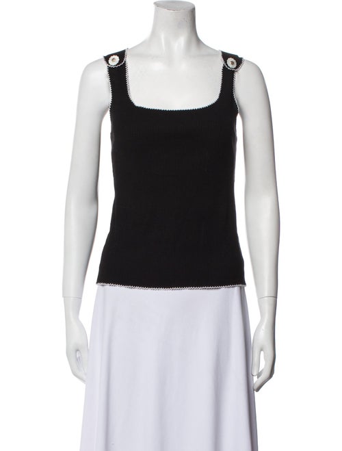 Sandro Square Neckline Sleeveless Top