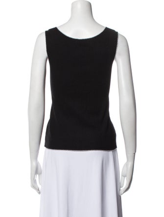 Sandro Square Neckline Sleeveless Top