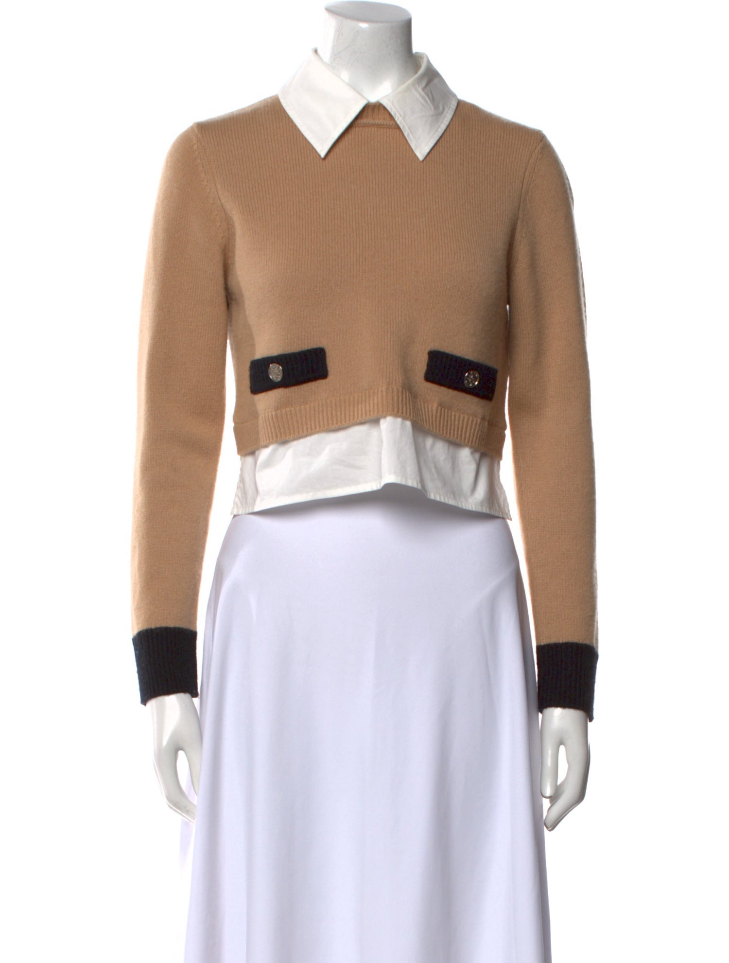 Sandro Wool Colorblock Pattern Sweater