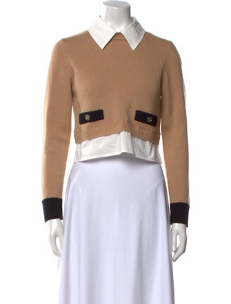 Sandro Wool Colorblock Pattern Sweater