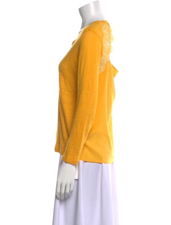 Sandro Linen Scoop Neck Top