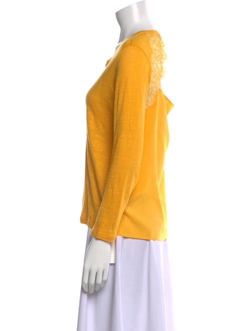 Sandro Linen Scoop Neck Top