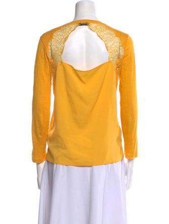 Sandro Linen Scoop Neck Top