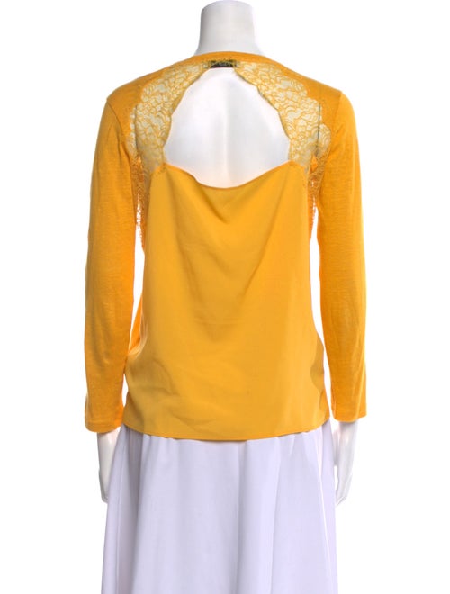 Sandro Linen Scoop Neck Top