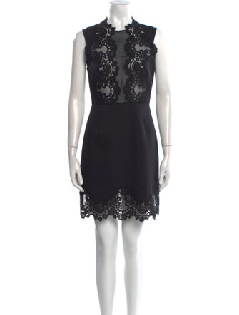 Sandro Lace Pattern Mini Dress