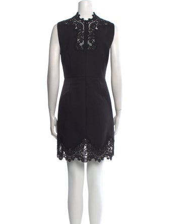 Sandro Lace Pattern Mini Dress