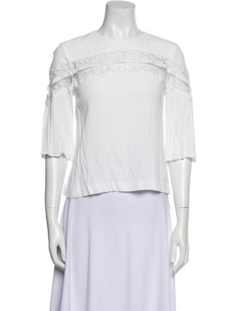 Sandro Off-The-Shoulder Three-Quarter Sleeve Blouse