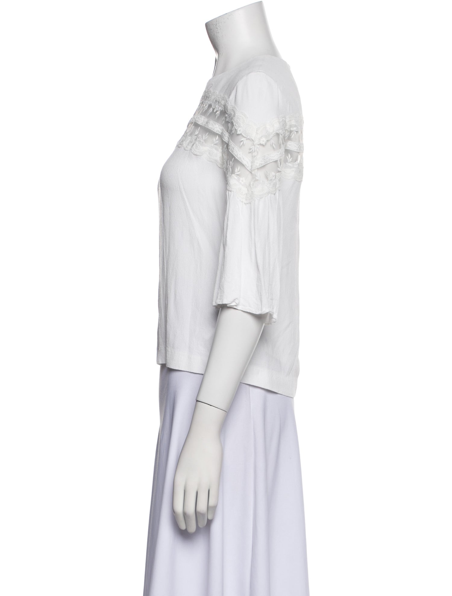 Sandro Off-The-Shoulder Three-Quarter Sleeve Blouse