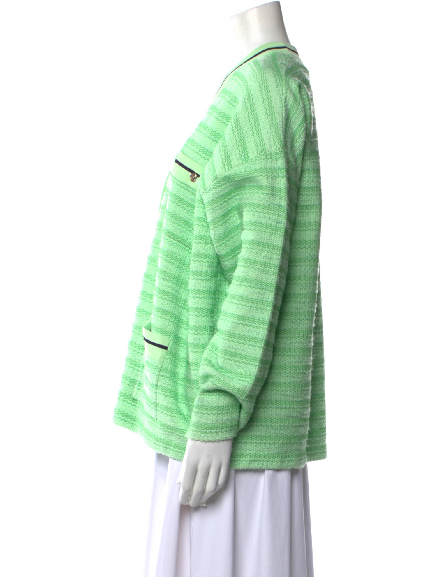 Sandro Striped V-Neck Sweater