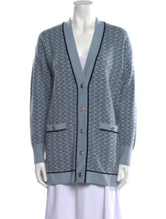 Sandro Printed V-Neck Sweater