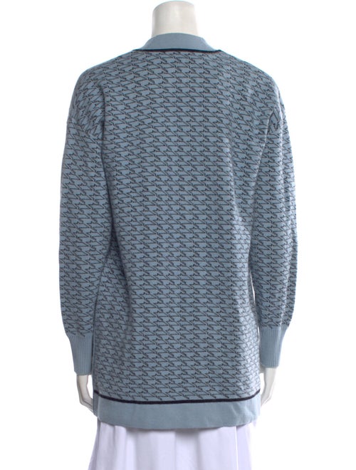 Sandro Printed V-Neck Sweater