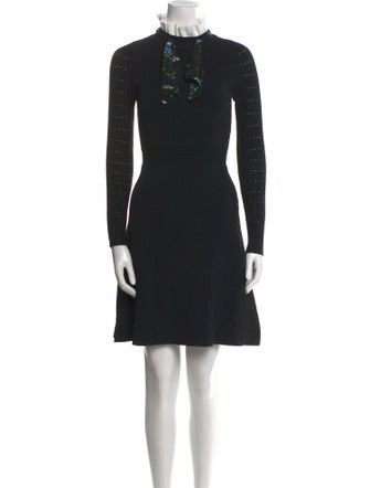 Sandro Mock Neck Mini Dress