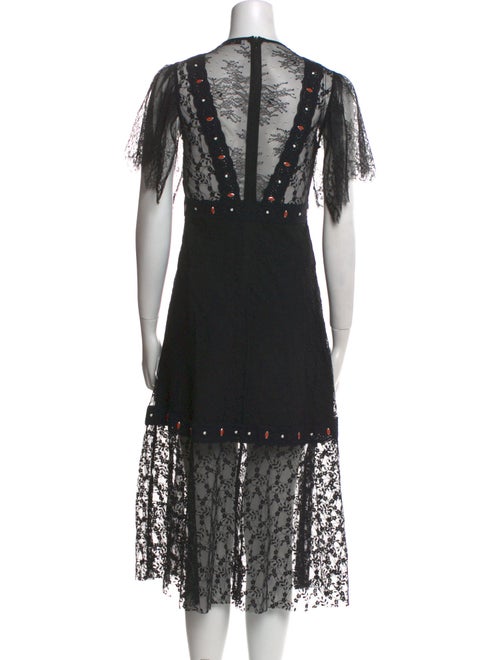 Sandro Crew Neck Midi Length Dress