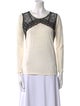Sandro Lace Pattern Scoop Neck Top