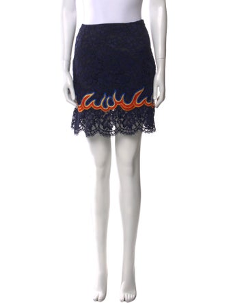 Sandro Lace Pattern Mini Skirt