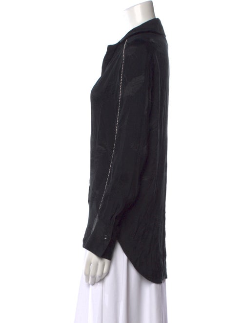 Sandro Long Sleeve Button-Up Top