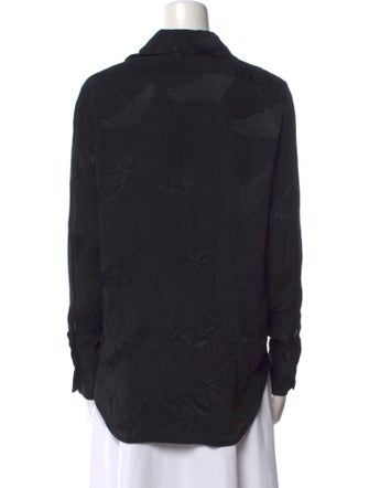 Sandro Long Sleeve Button-Up Top