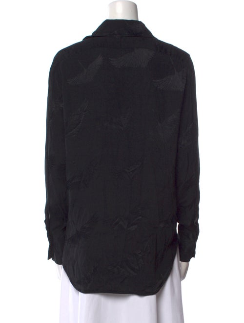 Sandro Long Sleeve Button-Up Top