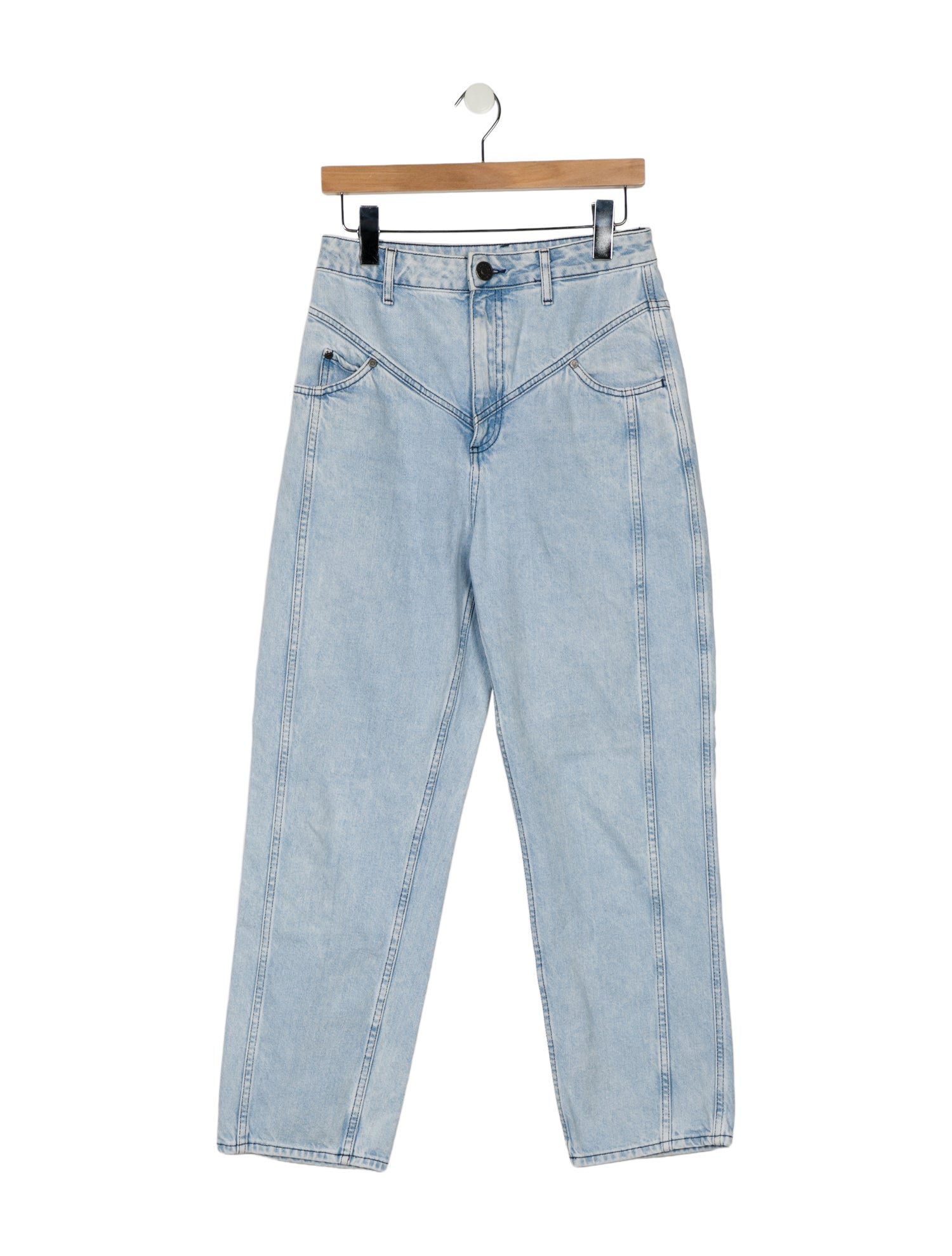 Sandro High-Rise Straight Leg Jeans