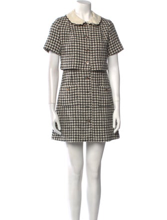Sandro Plaid Print Mini Dress