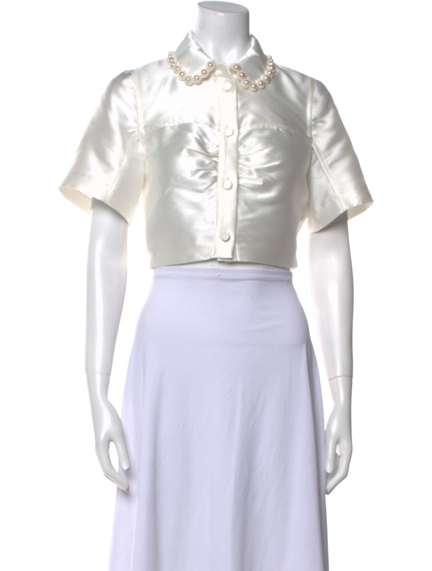 Sandro Short Sleeve Crop Top