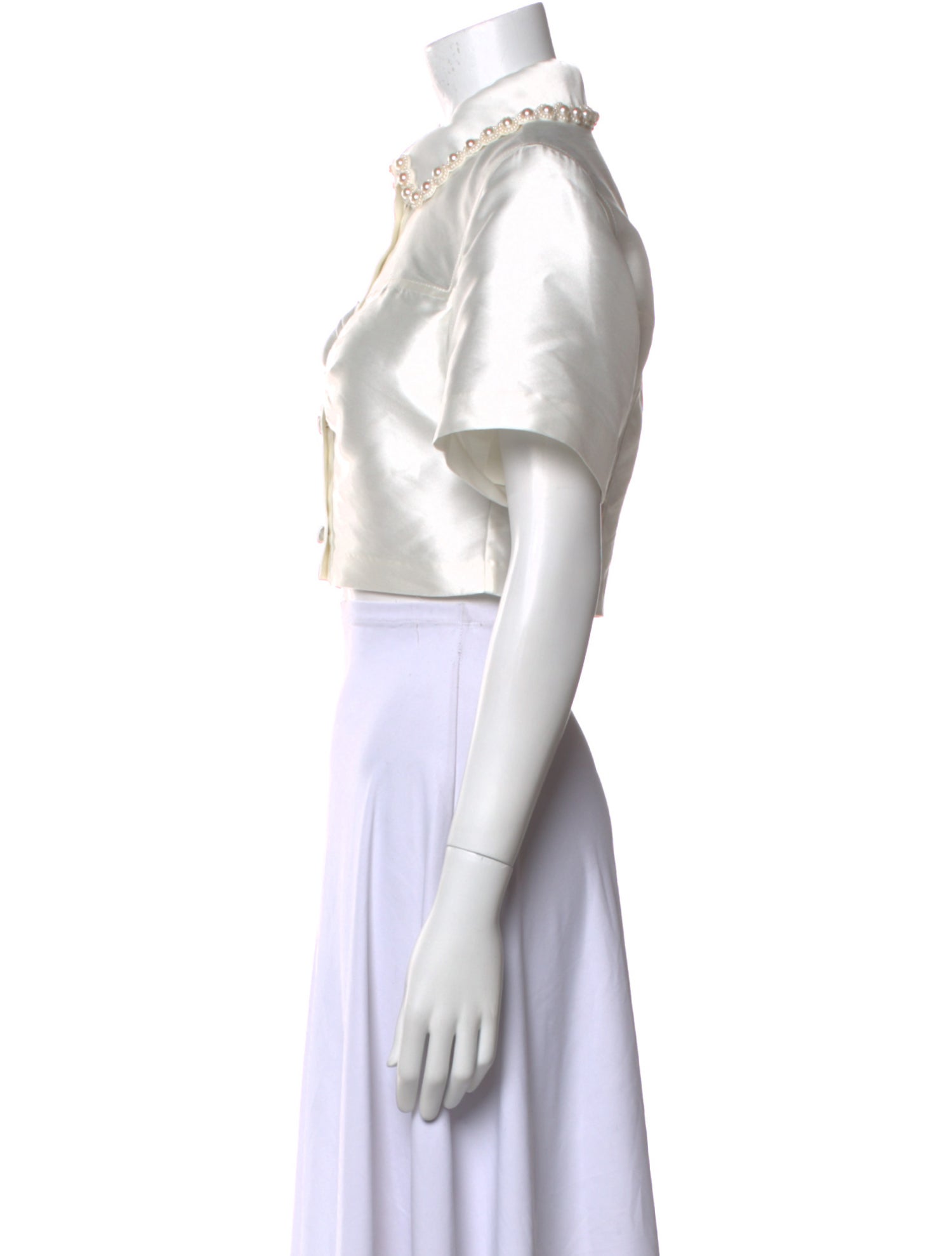 Sandro Short Sleeve Crop Top