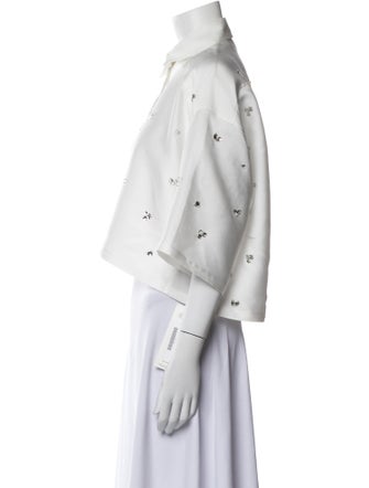 Sandro Three-Quarter Sleeve Crop Top