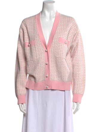 Sandro Printed V-Neck Sweater