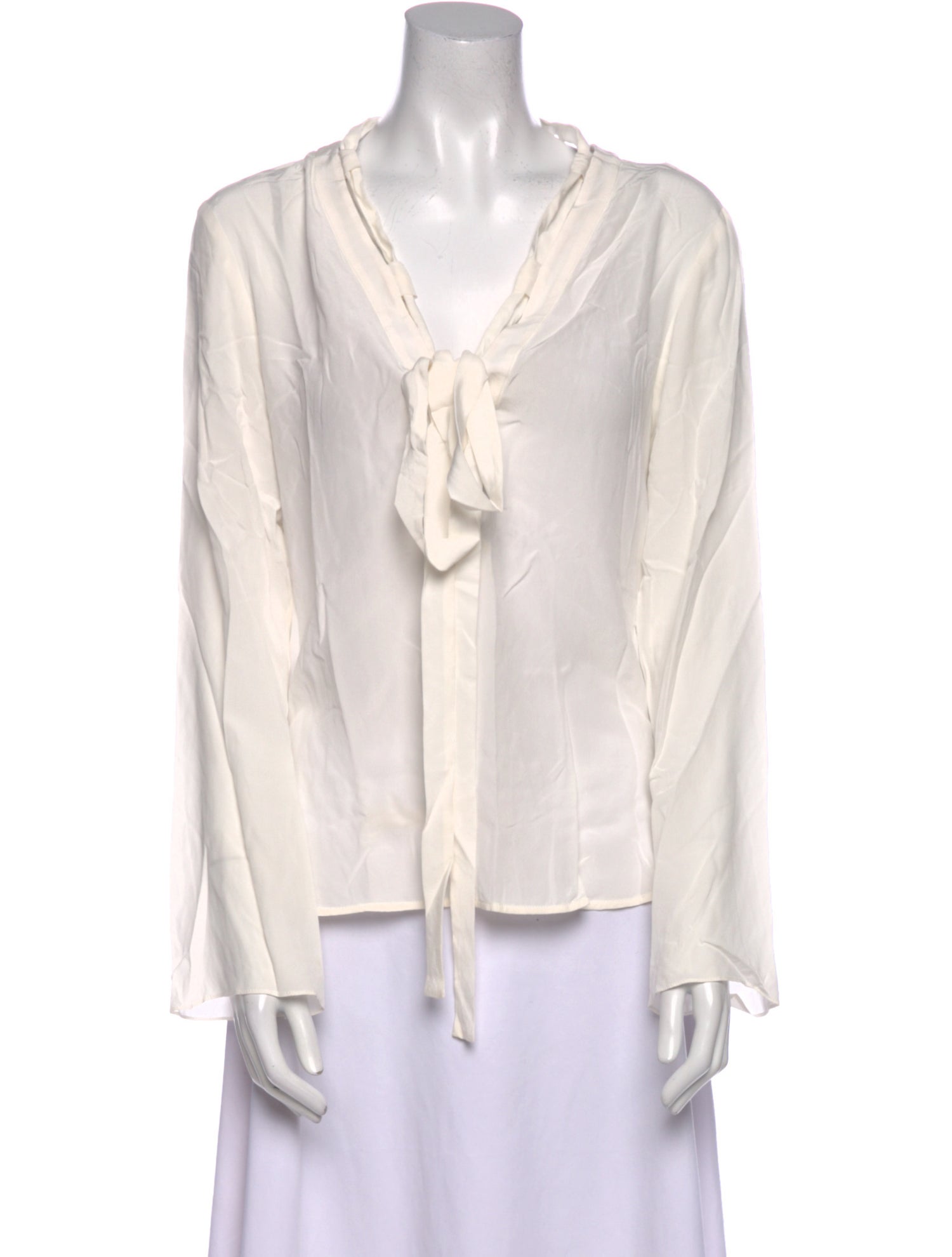 Sandro Silk V-Neck Blouse