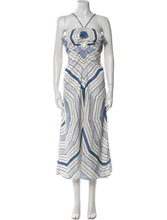 Sandro Striped Midi Length Dress