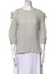 Sandro Striped Crew Neck Blouse