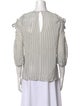 Sandro Striped Crew Neck Blouse