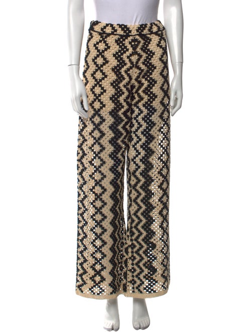 Sandro Patterned Wide Leg Pants