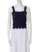 Sandro Square Neckline Sleeveless Crop Top