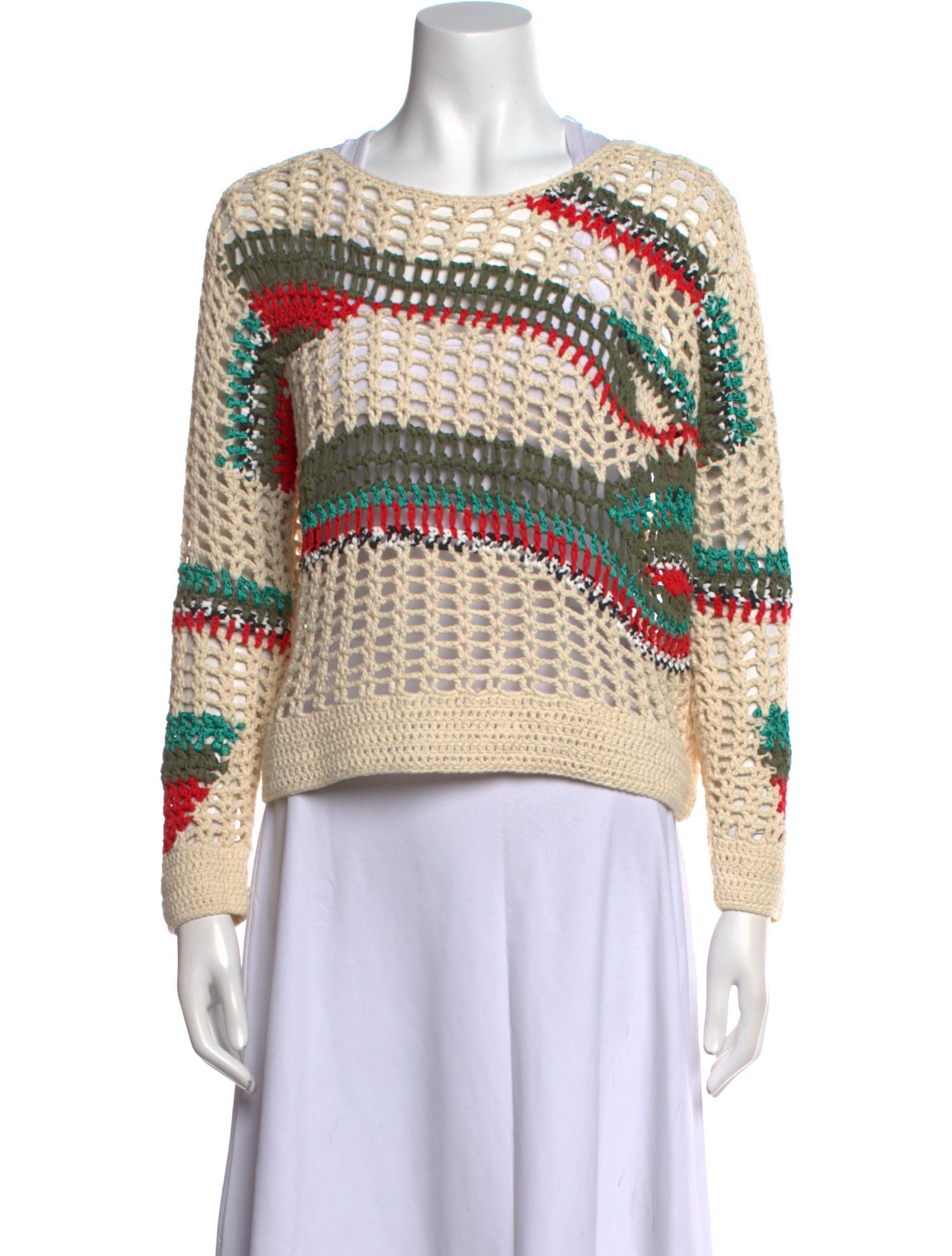 Sandro Striped Crew Neck Sweater