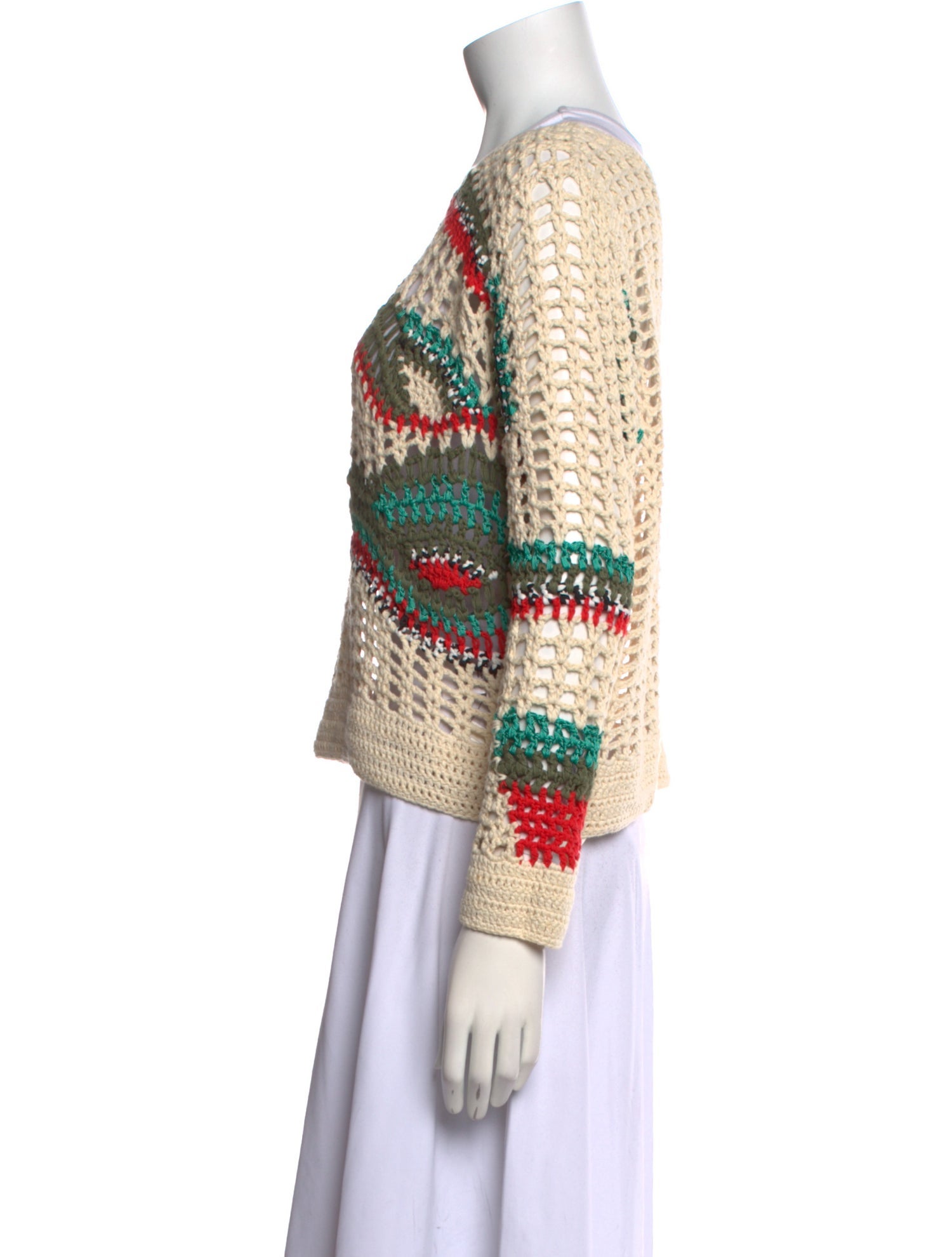 Sandro Striped Crew Neck Sweater