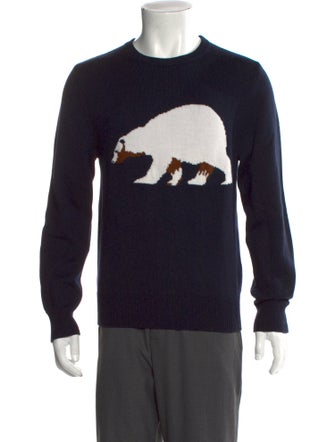 Sandro Wool Graphic Print Pullover