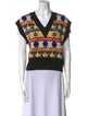 Sandro Virgin Wool Printed Sweater
