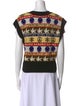 Sandro Virgin Wool Printed Sweater