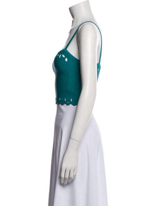 Sandro Square Neckline Sleeveless Crop Top