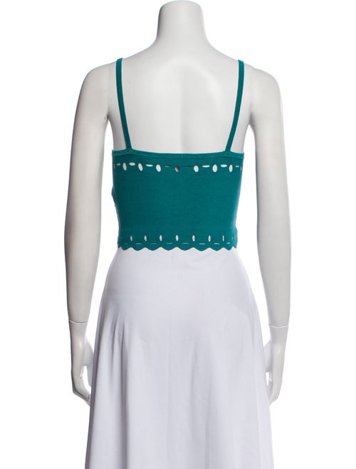 Sandro Square Neckline Sleeveless Crop Top