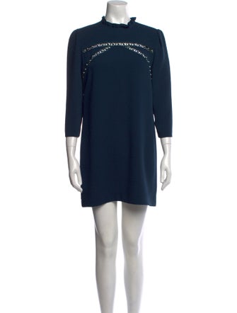 Sandro Mock Neck Mini Dress