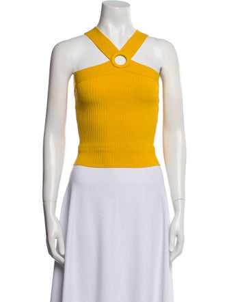 Sandro Halterneck Sleeveless Crop Top