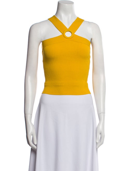 Sandro Halterneck Sleeveless Crop Top