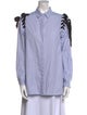 Sandro Striped Long Sleeve Button-Up Top