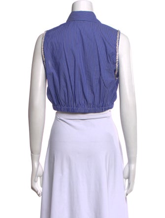 Sandro Striped Sleeveless Crop Top