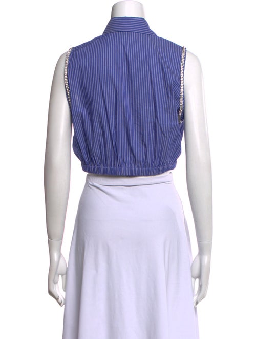 Sandro Striped Sleeveless Crop Top