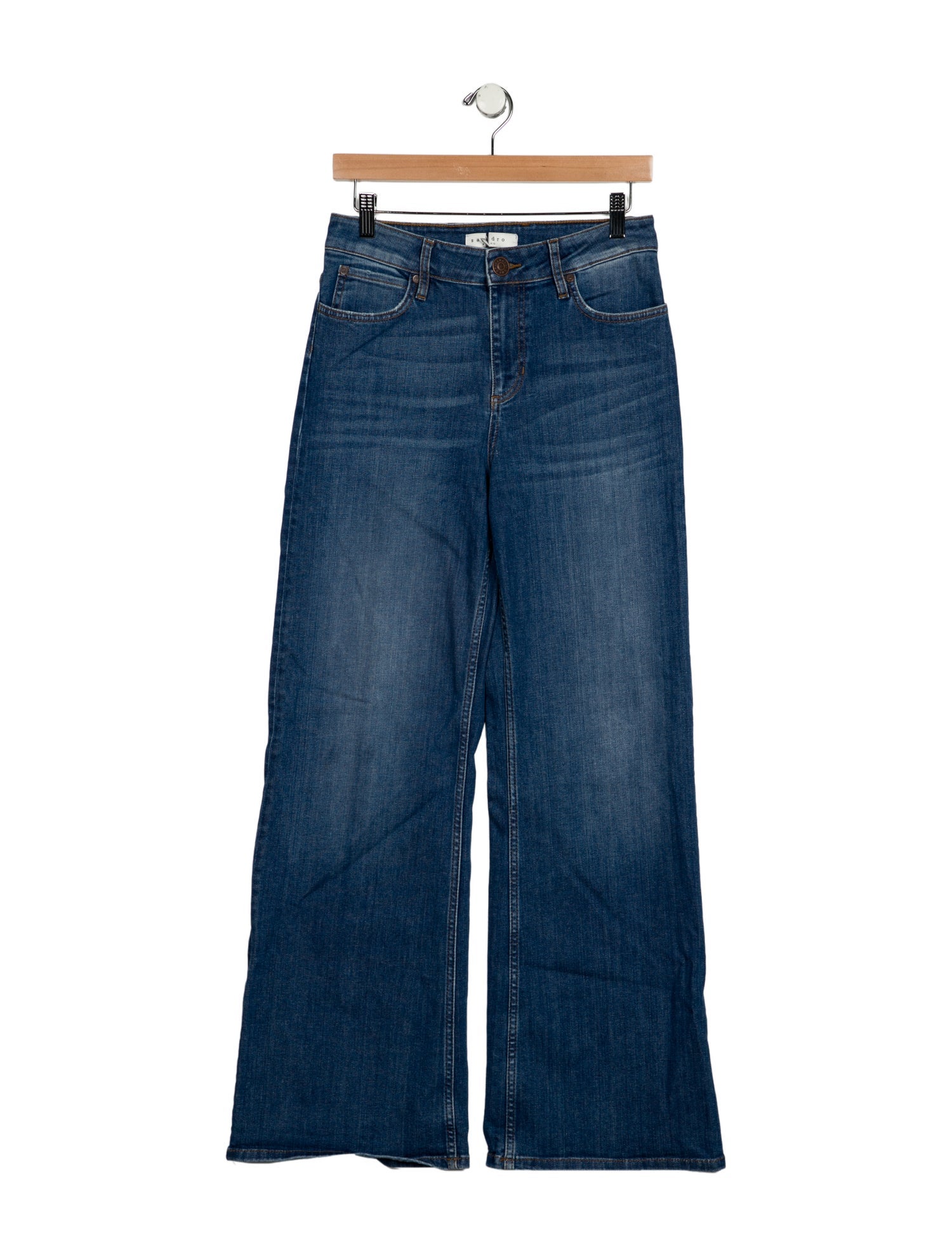 Sandro Mid-Rise Wide Leg Jeans